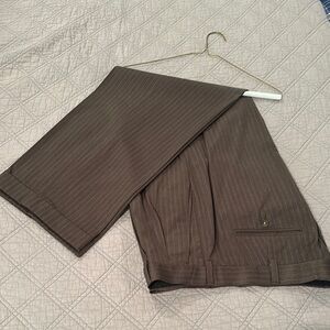 Van Heusen Brown Pinstripe Dress Pants